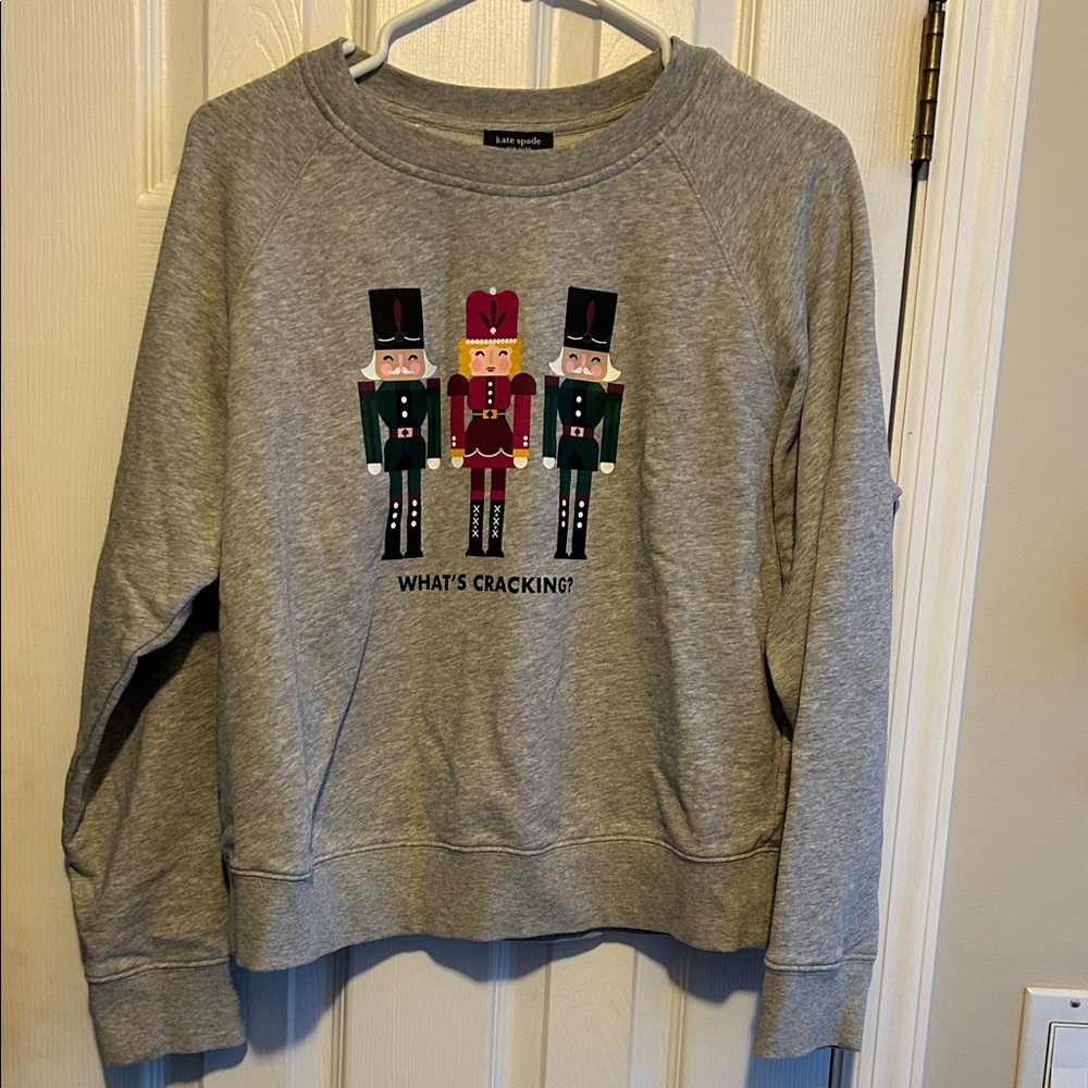 Kate Spade Gray Nutcracker Sweatshirt